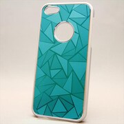 MINIOPAL CASE 07346 [iPhone5用 背面カバータイプ ライトブルー×シルバー ３Ｄ調]