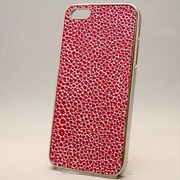 MINIOPAL CASE 87235 [iPhone5用 背面カバータイプ レッド×シルバー ブツブツシリーズ]
