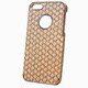 MINIOPAL CASE 87273 [iPhone5用 背面カバータイプ ブラウングレー×シルバー 網目調シリーズ]