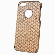 MINIOPAL CASE 87273 [iPhone5用 背面カバータイプ ブラウングレー×シルバー 網目調シリーズ]