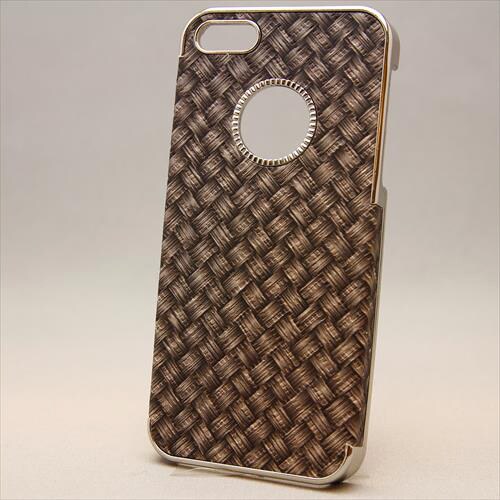 MINIOPAL CASE 87280 [iPhone5用 背面カバータイプ ブラック×シルバー 網目調シリーズ]
