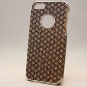 MINIOPAL CASE 87280 [iPhone5用 背面カバータイプ ブラック×シルバー 網目調シリーズ]