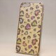 MINIOPAL CASE 87099 [iPhone5用 ハートアニマル柄シリーズ オレンジ×シルバー 豹柄]