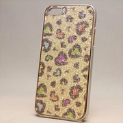 MINIOPAL CASE 87099 [iPhone5用 ハートアニマル柄シリーズ オレンジ×シルバー 豹柄]