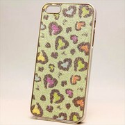 MINIOPAL CASE 87112 [iPhone5用 ハートアニマル柄シリーズ グリーン×シルバー 豹柄]