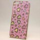 MINIOPAL CASE 87129 [iPhone5用 ハートアニマル柄シリーズ ピンク×シルバー 豹柄]