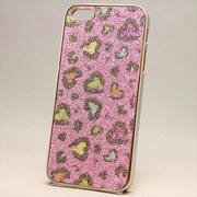 MINIOPAL CASE 87129 [iPhone5用 ハートアニマル柄シリーズ ピンク×シルバー 豹柄]