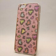 MINIOPAL CASE 87143 [iPhone5用 ハートアニマル柄シリーズ ライトピンク×シルバー 豹柄]