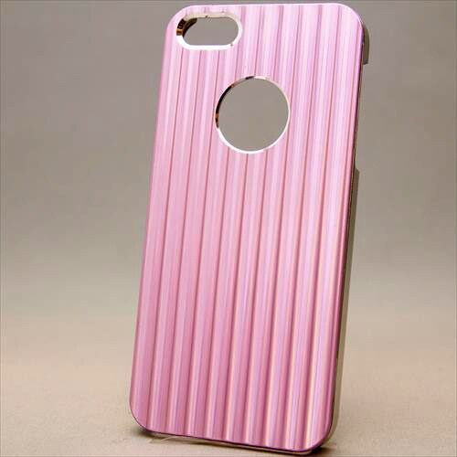 MINIOPAL CASE 86047 [iPhone5用 単色アルミシリーズ ライトピンク×シルバー]