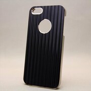 MINIOPAL CASE 85958 [iPhone5用 単色アルミシリーズ ブラック×シルバー]