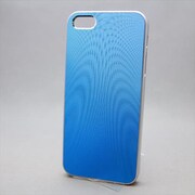 MINIOPAL CASE 80823 [iPhone5用 背面カバータイプ ライトブルー×シルバー 単色アルミシリーズ]