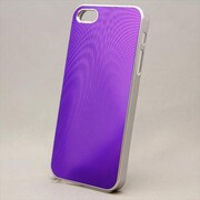MINIOPAL CASE 80847 [iPhone5用 背面カバータイプ パープル×シルバー 単色アルミシリーズ]