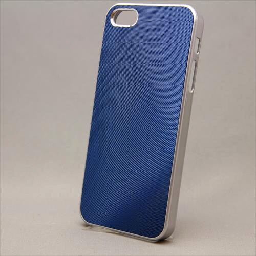 MINIOPAL CASE 80786 [iPhone5用 背面カバータイプ ブルー×シルバー 単色アルミシリーズ]