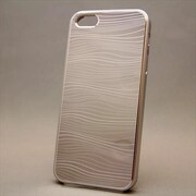 MINIOPAL CASE 87631 [iPhone5用 単色アルミシリーズ シルバー×シルバー 波模様]