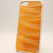 MINIOPAL CASE 86719 [iPhone5用 単色アルミシリーズ ゴールド×シルバー 波模様]