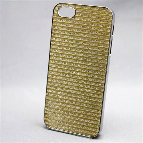 MINIOPAL CASE 84296 [iPhone5用 背面カバータイプ ゴールド×シルバー 単色シルバー調]