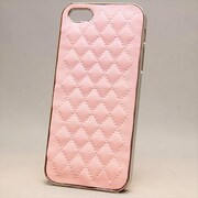 MINIOPAL CASE 87310 [iPhone5用 合皮キルティングシリーズ ライトピンク×シルバー]