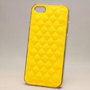 MINIOPAL CASE 84364 [iPhone5用 合皮キルティングシリーズ イエロー×シルバー]