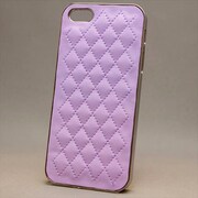 MINIOPAL CASE 84371 [iPhone5用 合皮キルティングシリーズ パープル×シルバー]