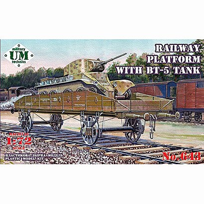 ユニモデル 1/72 72643 BT-5戦車搭載無蓋貨車