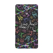 7154 [Xperia A SO-04E用ケース RABBIT 黒]