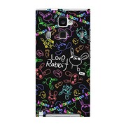 7174 [F-06Eケース LOVE RABBIT 黒]