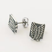 進撃の巨人 シルバーアクセサリー 02 ピアス (調査兵団紋章)