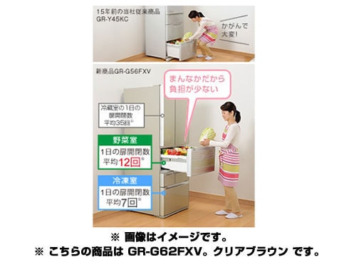 ヨドバシ.com - 東芝 TOSHIBA GR-G62FXV(ZT) [VEGETA(ベジータ) 冷凍