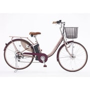 電動アシスト自転車 タスカルレディ 26型 外装6段変速 シャンパンピンク×ブラウン TASKAL-L-L1-BE