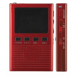 ヤザワYAZAWA テレビ カードサイズワンセグTV ラジオTV04RD ヤザワYAZAWA テレビ カードサイズワンセグTV ラジオTV04RD