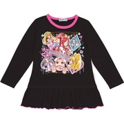 プリキュア AR長T 2223692 クロ110 [NEXTPETS！ ドキドキプリキュア クラシカルトランプ ブラック×ビビッドピンク 110cm]