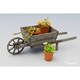 SS-020 [1/24 木製手押し車と植木鉢]