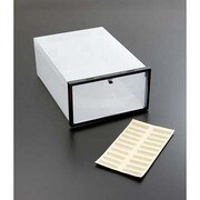 クリア 除湿ができるシューズ収納ボックス 2個組