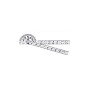 プロトラクター ミニ シルバー φ40 竿目盛10cm 62995