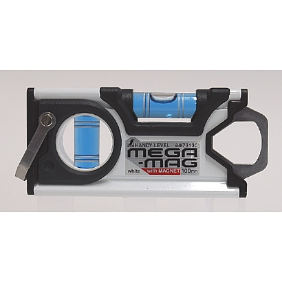 73130 [ハンディレベル mEGA-mAG 100mm 白 マグネット付]
