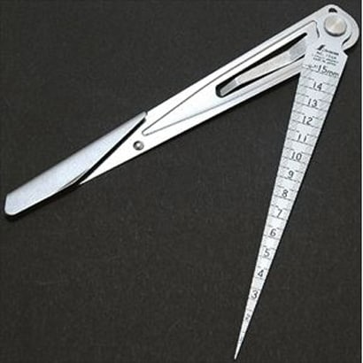テーパーゲージ 1～15mm 金属ケース付 62603