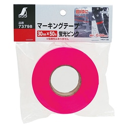 Shionページ シンワ（工具） 73798 マーキングテープ 30mmX50m 蛍光ピンク