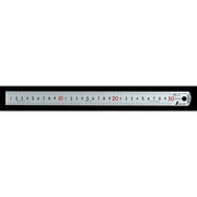 ピックアップスケールシルバー30cm cm表示 上下1mmピッチ 赤数字入 JIS 13134