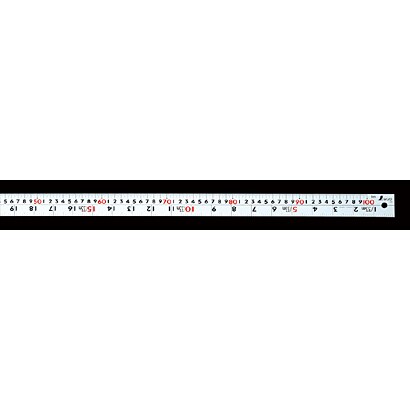 直尺 シルバー 1m 併用目盛 W左基点 cm表示 赤数字入 13205