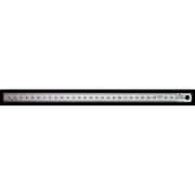 細巾直尺 シルバー 30cm 赤数字入 13250