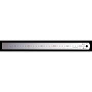 直尺 シルバー 30cm 上下段1mmピッチ 赤数字入 JIS 13463