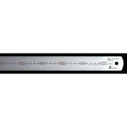 直尺 シルバー 1m 上下段1mmピッチ 赤数字入 JIS 13498
