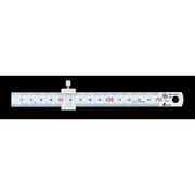 直尺 シルバー 15cm 赤数字入 ストッパー付 JIS 76751
