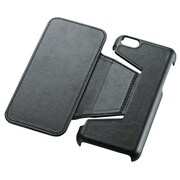 PS-A13PLFSBK [iPhone 5c用 ソフトレザーカバー （スタンド） ブラック]