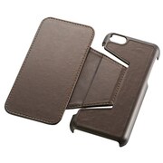 PS-A13PLFSDBR [iPhone 5c用 ソフトレザーカバー （スタンド） ブラウン]