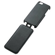 PS-A13PLFTBK [iPhone 5c用 ソフトレザーカバー （縦開き） ブラック]