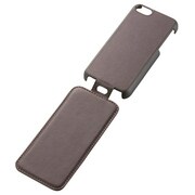 PS-A13PLFTDBR [iPhone 5c用 ソフトレザーカバー （縦開き） ブラウン]