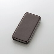 PS-A13PLFYDBR [iPhone 5c用 ソフトレザーカバー （横開き） ブラウン]