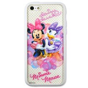 iPhone 5c用 ディズニー WHITE ミニー＆デイジー [レンチキュラーケース]