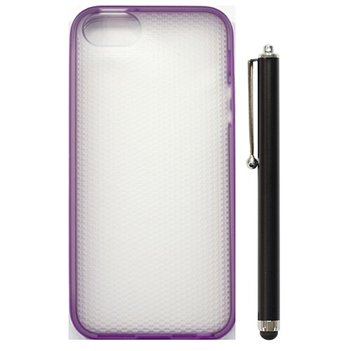 IP5-DS-TP02-VIO-P [iPhone 5s/5用 ソフトケース TPUダブルショットバイオ セット （スタイラスペン）]